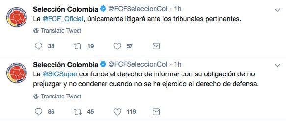Federación Colombiana de Fútbol se defiende de declaraciones de la SIC