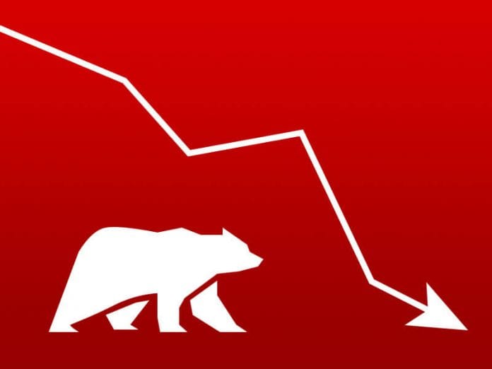 Bolsa-cae. Foto: Wealth Factory.