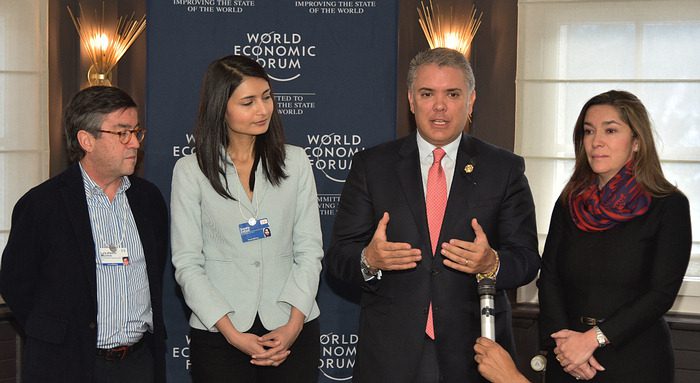 Duque se reunió en Davos con inversionistas y empresarios de 17 países