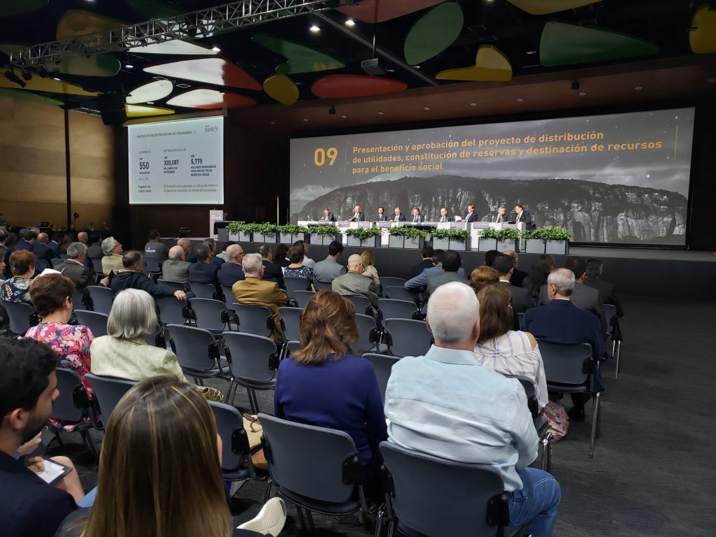 Asamblea de Grupo Sura aprobó pago de dividendo de $550 por acción