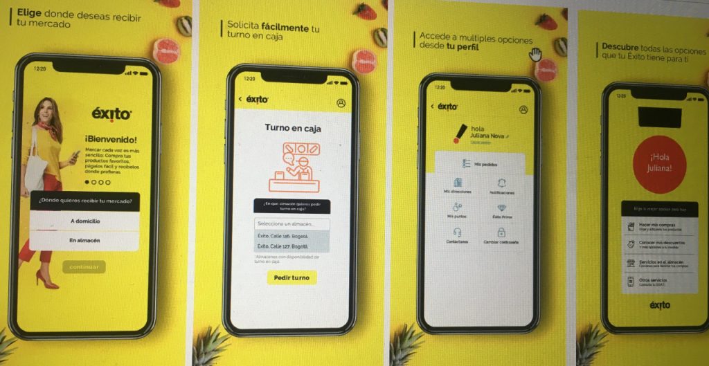 Apps de Éxito y Carulla ya tienen más de un millón de descargas