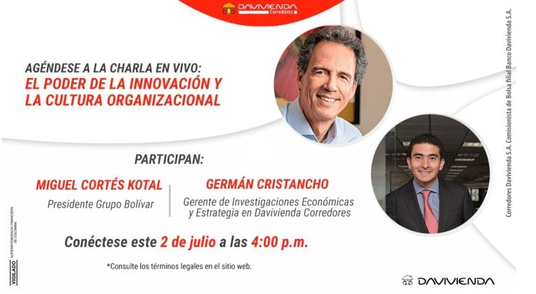Davivienda Corredores presentará en su próximo live “el poder de la innovación y la cultura organizacional”