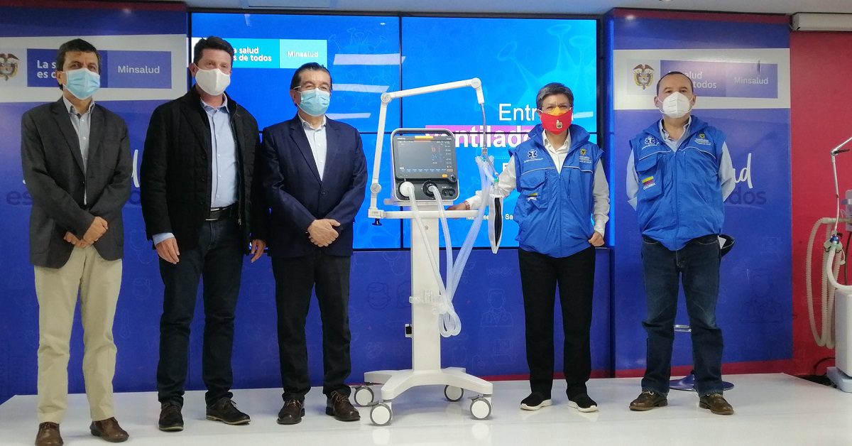 Ventiladores Bogotá (Foto Ministerio de Salud de Colombia)