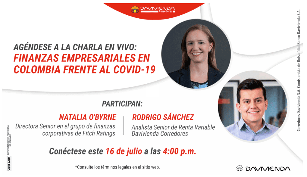 Davivienda Corredores presentará en su próximo Live ‘Finanzas empresariales en Colombia frente al Covid-19’
