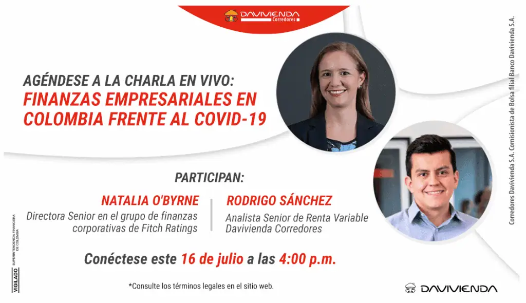 Davivienda Corredores presentará en su próximo Live ‘Finanzas empresariales en Colombia frente al Covid-19’ Davivienda Corredores presentará en su próximo Live ‘Finanzas empresariales en Colombia frente al Covid-19’
