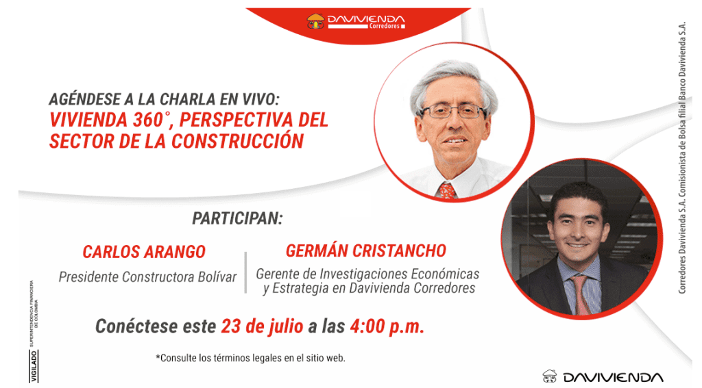 Constructora Bolívar es positiva ante dinámica de venta de viviendas en Colombia: LIVE con Davivienda Corredores