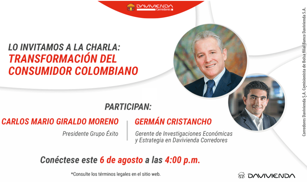 Davivienda Corredores presentará su próximo Live ‘Transformación del consumidor colombiano’