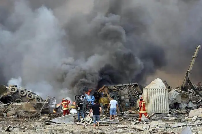 Más de 70 muertos y 2.700 heridos por explosión en Beirut, Líbano Más de 70 muertos y 2.700 heridos por explosión en Beirut, Líbano