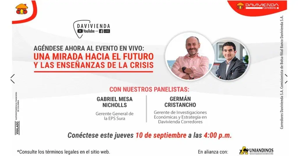 Davivienda Corredores presentará su próximo Live ‘Una mirada hacia el futuro y las enseñanzas de la crisis’ Davivienda Corredores presentará su próximo Live ‘Una mirada hacia el futuro y las enseñanzas de la crisis’