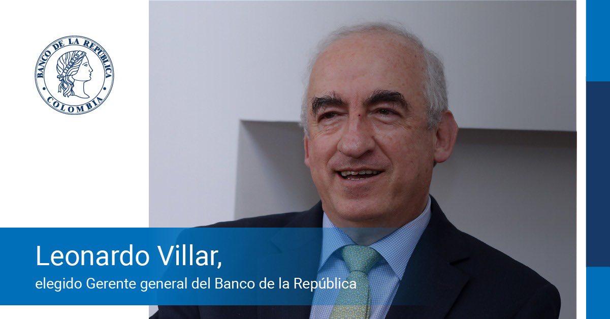 Vuelve un viejo conocido: Leonardo Villar, nuevo gerente del BanRep de Colombia