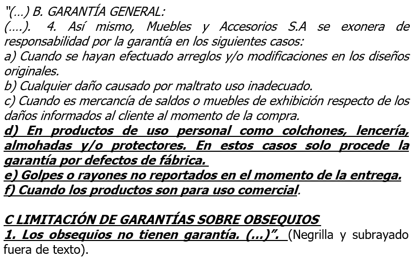 Sancionan en Colombia a “Muebles & Accesorios” por inclumplir a clientes Sancionan en Colombia a “Muebles & Accesorios” por inclumplir a clientes