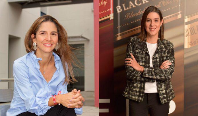 A la izquierda, Ana María Vásquez, gerente de innovación y mercado de Diageo Colombia y Paula Rey, directora general de Diageo Colombia.