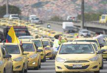 Taxistas en Colombia.