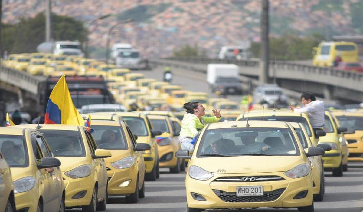 Taxistas en Colombia.