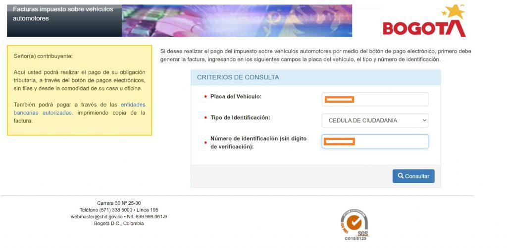 Pague sin filas el impuesto vehicular en Bogotá con descuento