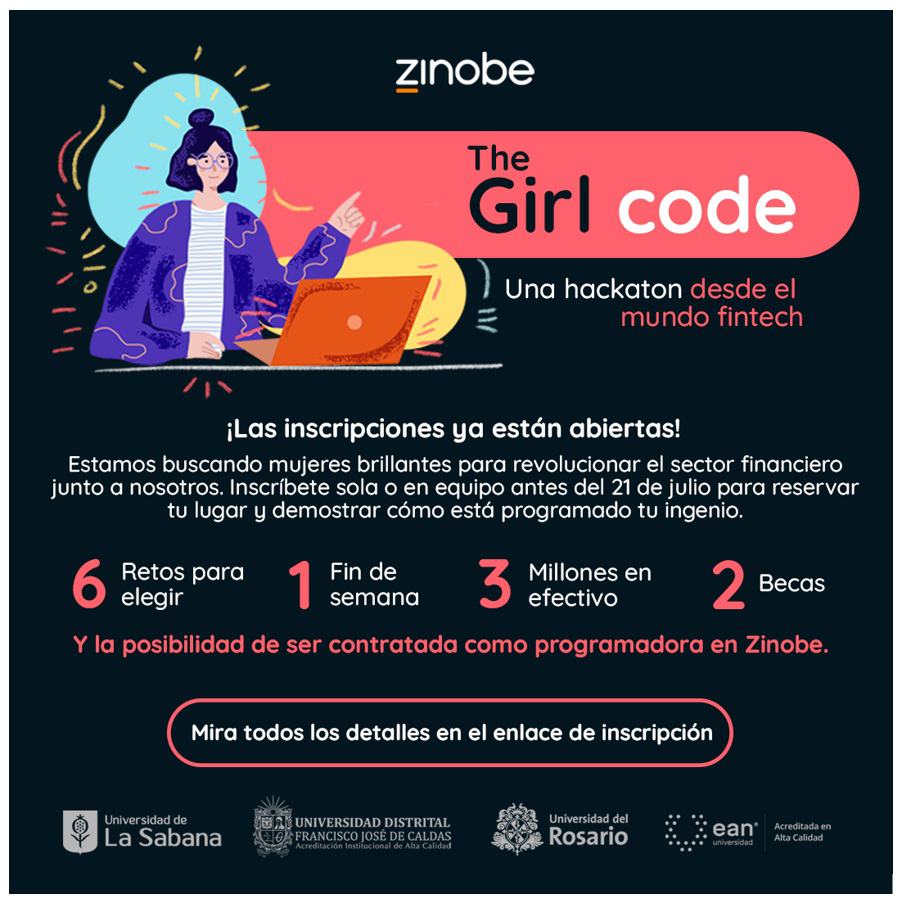 Hackaton de Zinobe está dirigida a mujeres programadoras