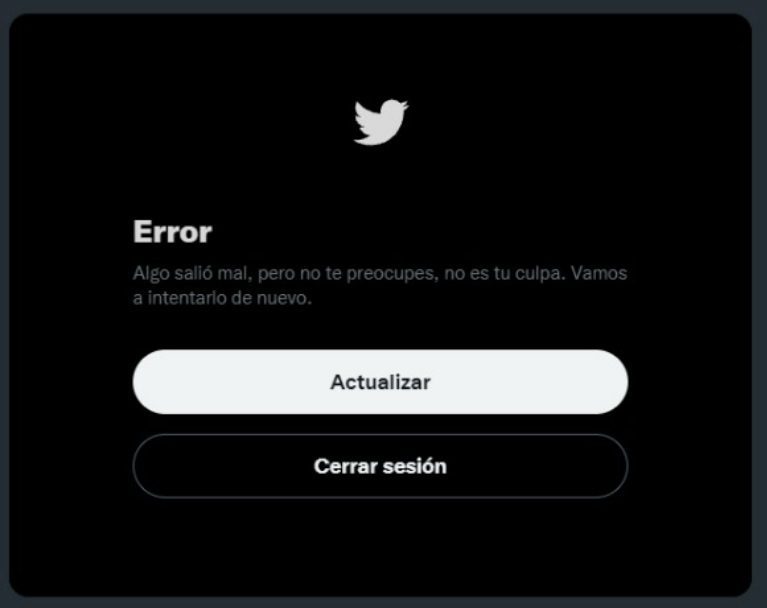 Error twitter