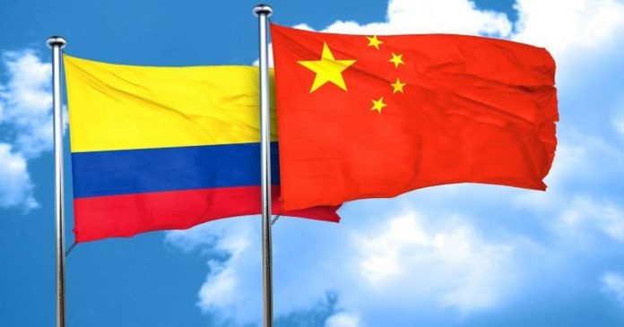 china-colombia Banderas de Colombia y China