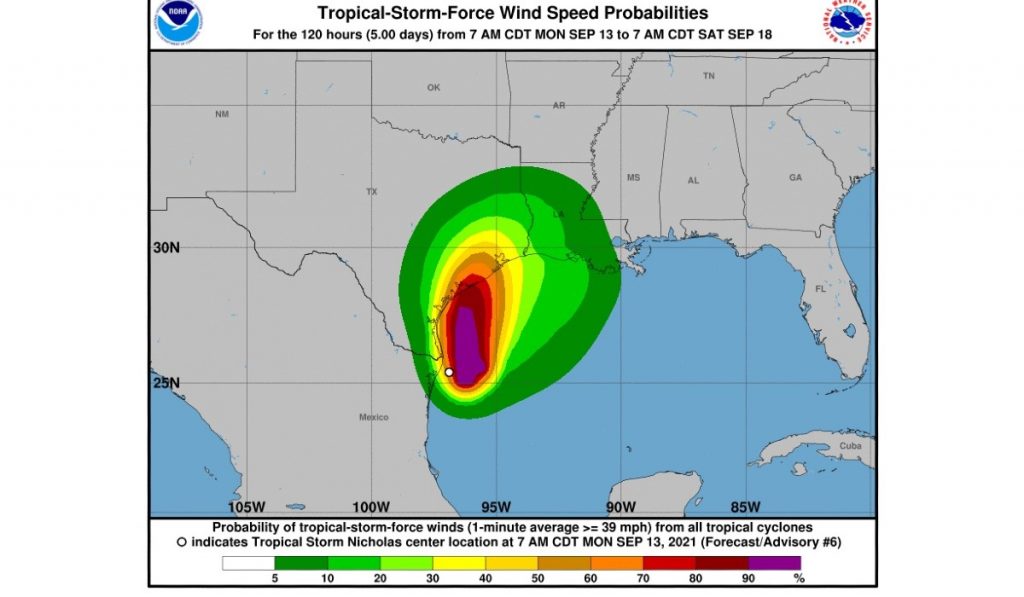 Tormenta Tropical Nicholas pone en alerta a México y Estados Unidos