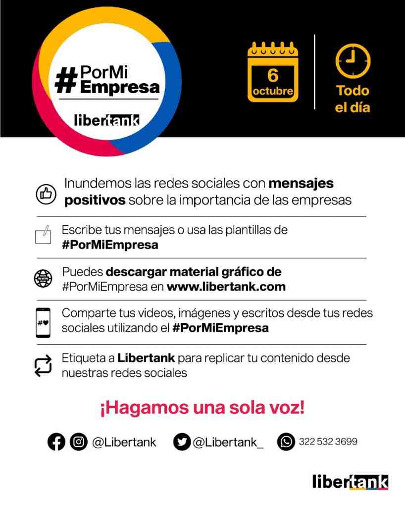 #PorMiEmpresa, iniciativa que promueve este 6 de octubre la importancia del sector privado en Colombia