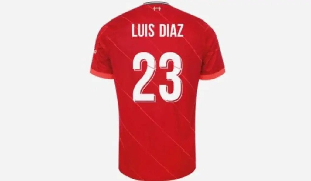 Con el número 23, Luis Díaz llega a jugar al Liverpool Con el número 23, Luis Díaz llega a jugar al Liverpool