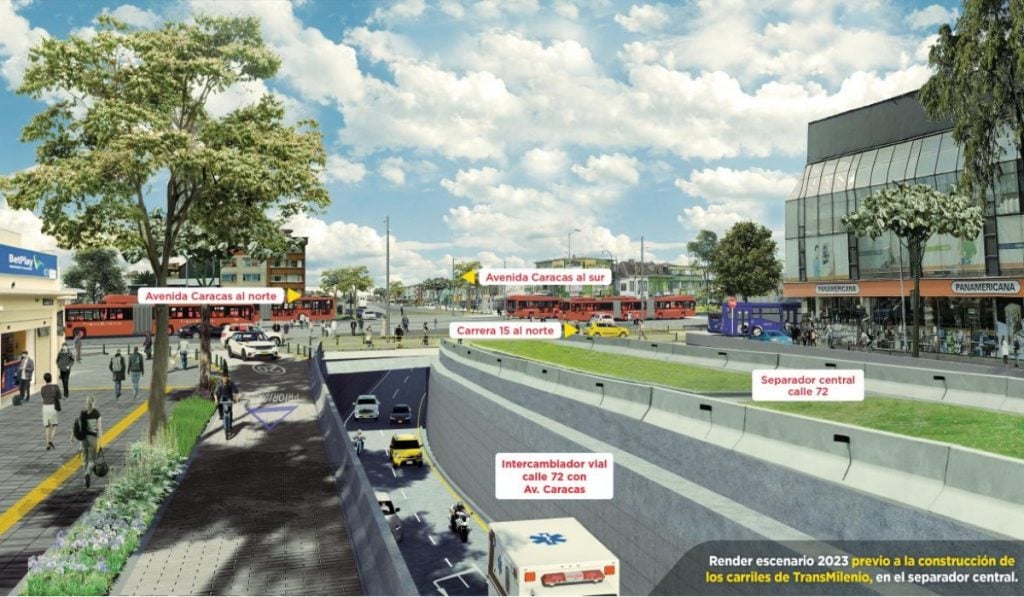 Calle 72, en Bogotá, tendrá cierre total a partir de febrero por obras del metro