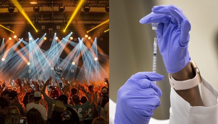 Vacuna conciertos eventos masivos