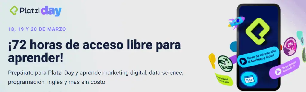 Platzi dará 72 horas gratuitas de educación en tecnología Platzi dará 72 horas gratuitas de educación en tecnología