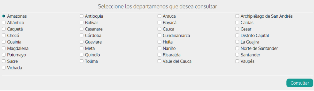 Departamentos de Colombia y el estado de sus vías