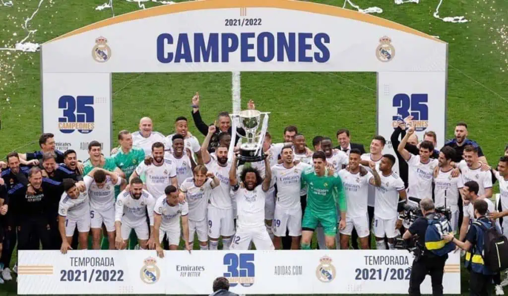 Real Madrid y la millonaria cifra que obtiene tras ser campeón de LaLiga de España 2021/2022 Real Madrid y la millonaria cifra que obtiene tras ser campeón de LaLiga de España 2021/2022