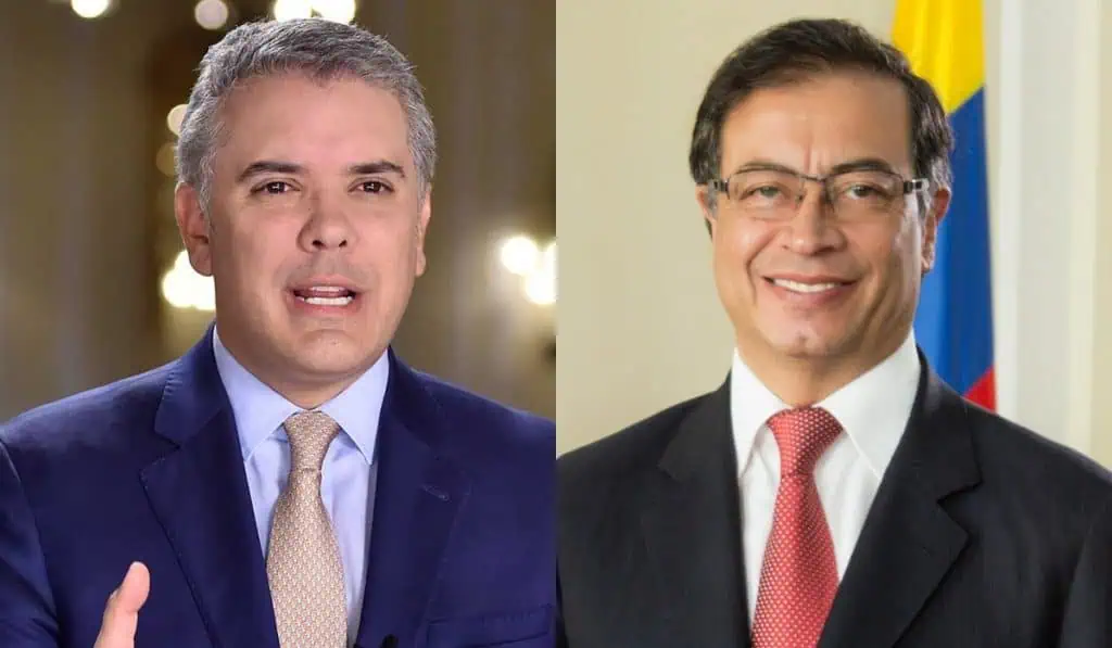 Petro culpa a Duque del “golpe brutal" en aumento de la deuda pública en 2024 Iván Duque y Gustavo Petro