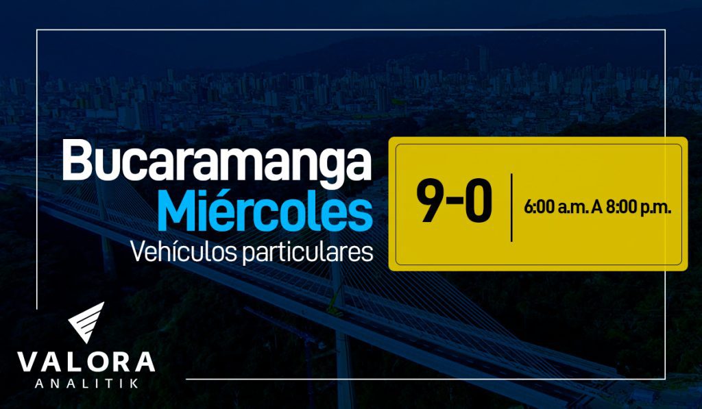 Pico y placa en Bucaramanga hoy, 29 de junio