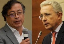 Gustavo Petro y Álvaro Uribe.