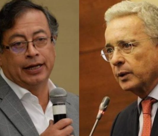 Gustavo Petro y Álvaro Uribe.