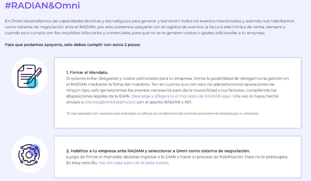 Factores a tener en cuenta para quedar habilitado en Radian en Colombia
