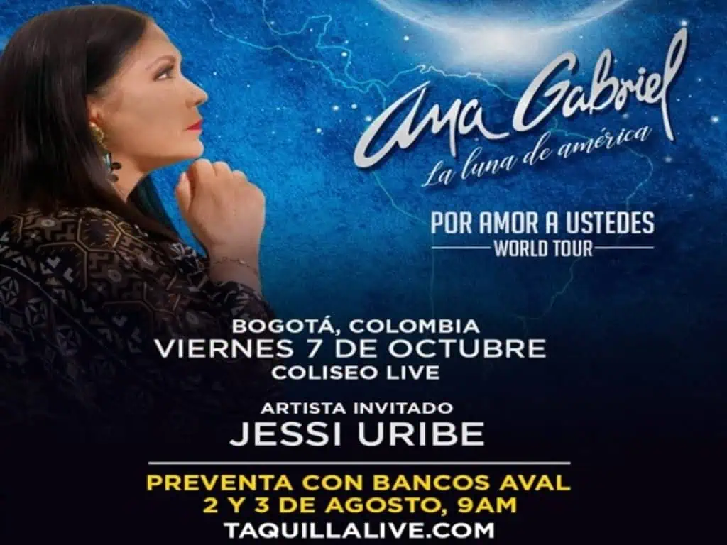 Ana Gabriel en concierto: preventa y precios de boleteria en Bogotá Ana Gabriel en concierto: preventa y precios de boleteria en Bogotá