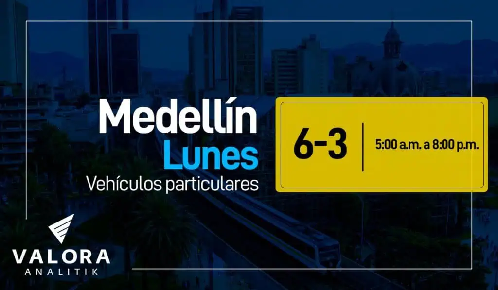 Pico y placa hoy lunes 18 de julio en Medellín y el Valle de Aburrá: comienza rotación del segundo semestre Pico y placa hoy lunes 18 de julio en Medellín y el Valle de Aburrá: comienza rotación del segundo semestre