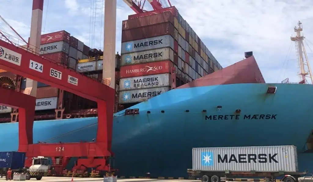 Compañía de logística Maersk cargó 7,4 % menos contenedores en segundo trimestre de 2022 Compañía de logística Maersk cargó 7,4 % menos contenedores en segundo trimestre de 2022