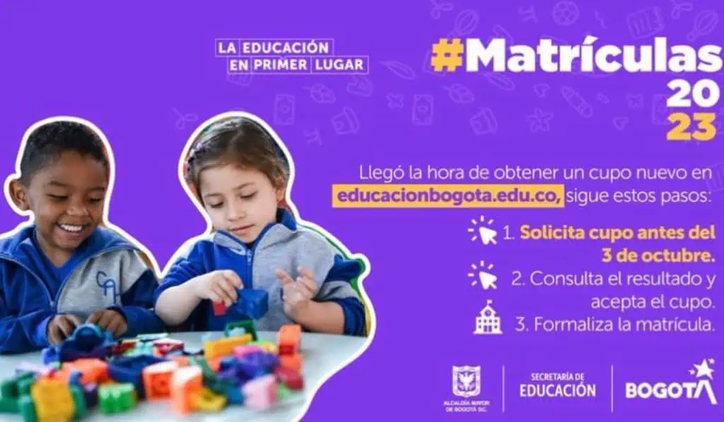 Bogotá: Vence plazo de cupo escolar para colegios oficiales en 2023 Bogotá: Vence plazo de cupo escolar para colegios oficiales en 2023
