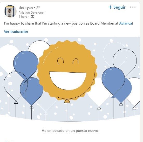 Declan Ryan es el nuevo miembro de la Junta Directiva de Avianca
