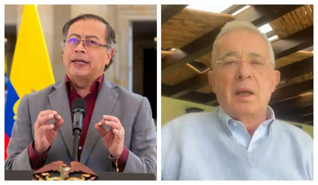 Petro y Uribe se reunirán en la Casa de Nariño para hablar de la reforma tributaria Gustavo Petro, presidente de Colombia, y Álvaro Uribe, expresidente de Colombia.