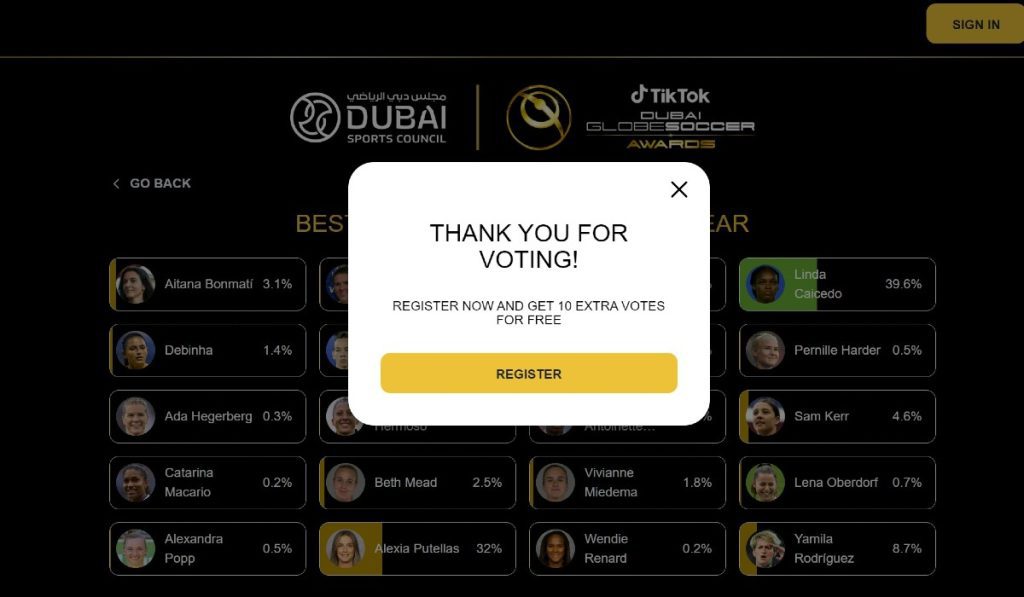 ¿Cómo votar por Linda Caicedo a mejor futbolista de 2022?