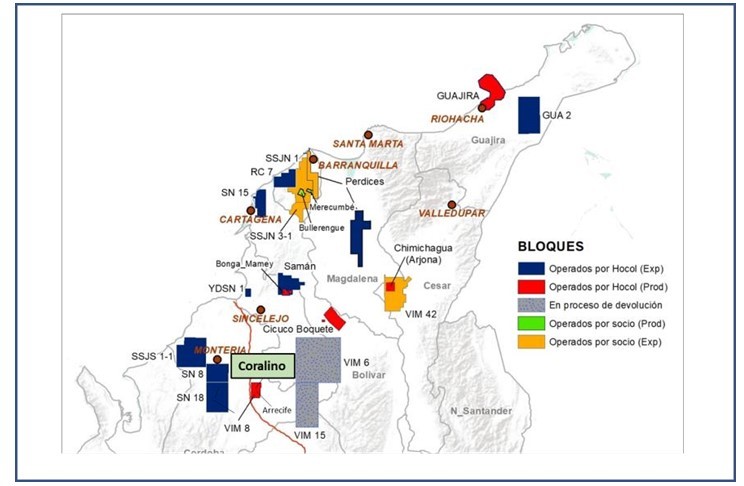 Hocol (filial de Ecopetrol) anuncia descubrimiento de gas natural en el norte de Colombia