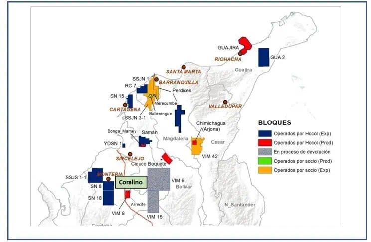 Hocol (filial de Ecopetrol) anuncia descubrimiento de gas natural en el norte de Colombia Hocol (filial de Ecopetrol) anuncia descubrimiento de gas natural en el norte de Colombia