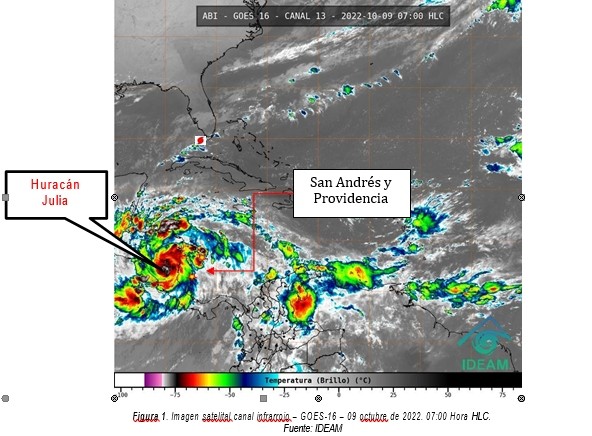Huracán “Julia” continúa su desplazamiento hacia el occidente de Centroamérica