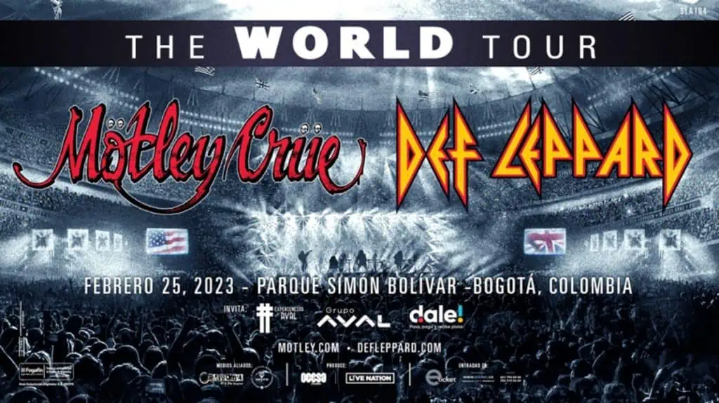 Salen a la venta boletas del concierto de Mötley Crüe y Def Leppard en Colombia Salen a la venta boletas del concierto de Mötley Crüe y Def Leppard en Colombia