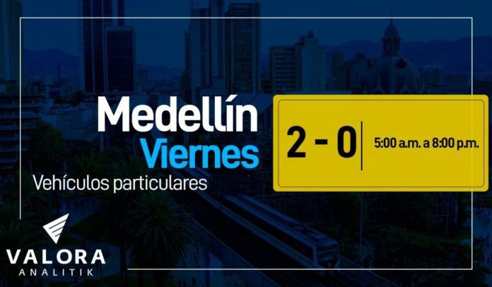 pyp-Medellin-2022 Pico y placa viernes Medellín. Foto: Valora Analitik.