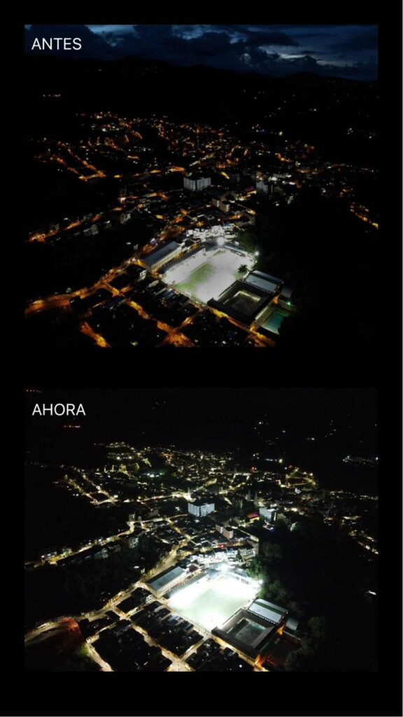 Andes, el primer municipio que se ilumina con Antioquia LED