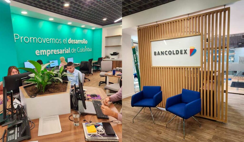 La nueva oficina de Bancoldex fue construida con materiales sostenibles.