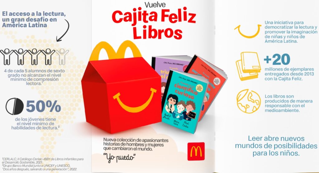 McDonald’s relanza programa de libros en la Cajita Feliz, impulsando la lectura